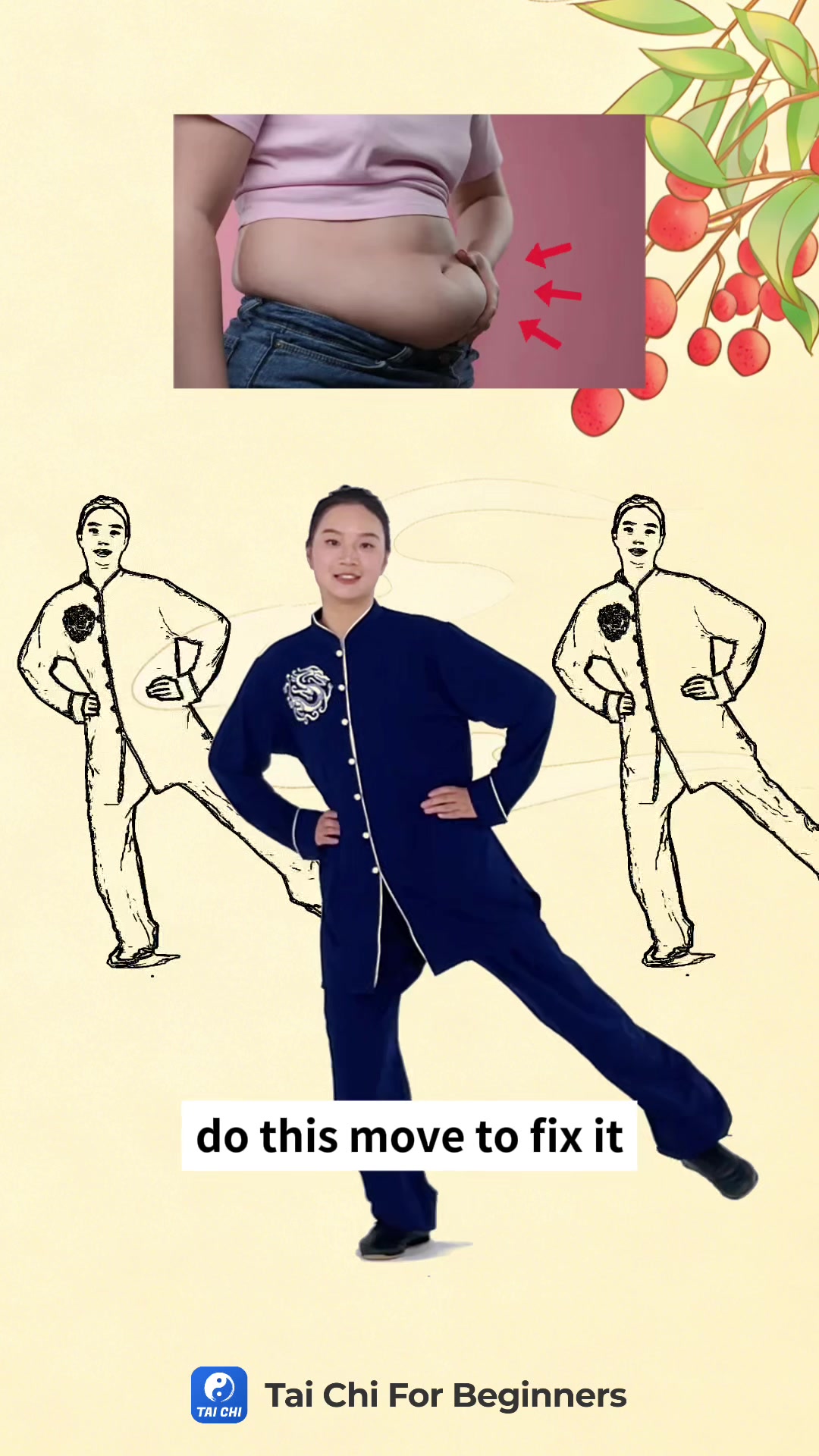 Four simple Tai Chi exercises for belly and side fat